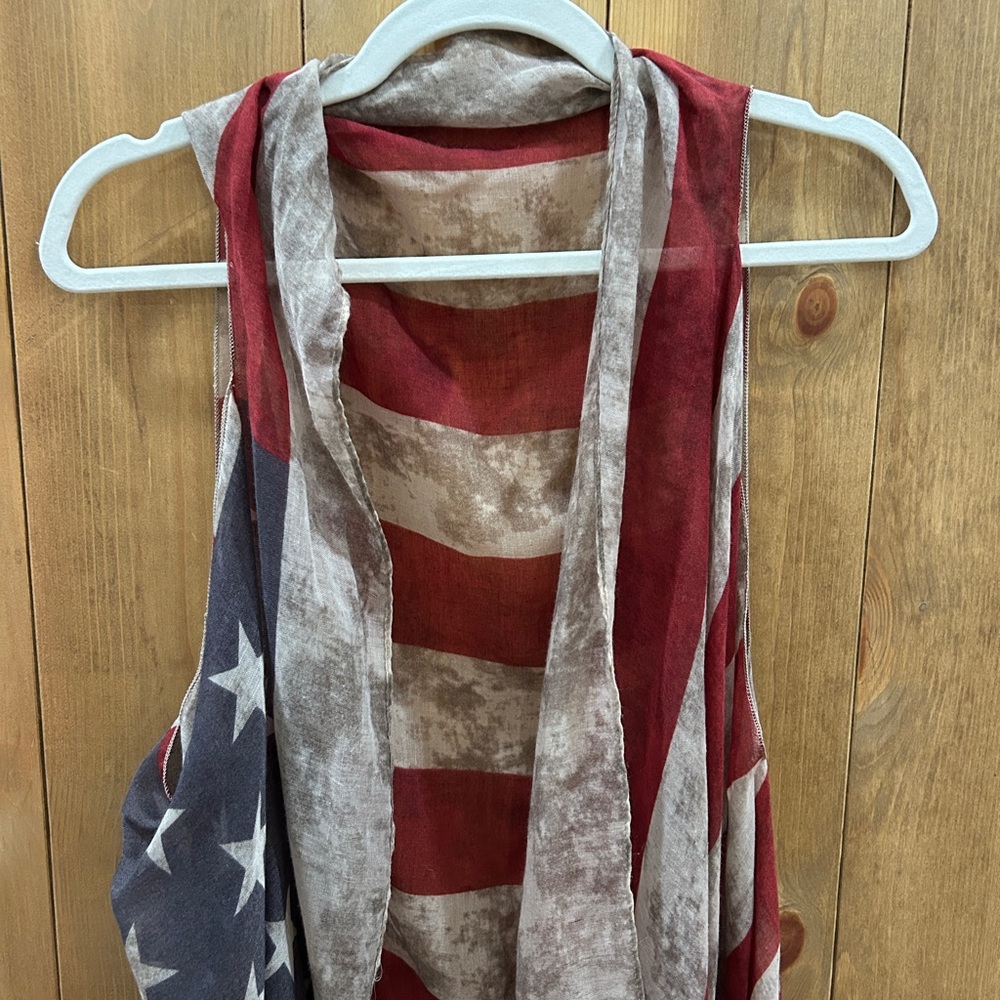Patriotic Red, White, and Blue Cape - Picture 3 of 3